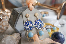 Load image into Gallery viewer, Pine and Peony Earrings
