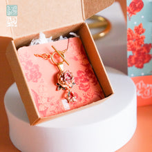 Load image into Gallery viewer, Peony &amp; Lily of the Valley Necklace
