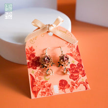 Load image into Gallery viewer, Peony &amp; Lily of the Valley Earrings

