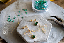 Load image into Gallery viewer, Lush Emerald Earrings
