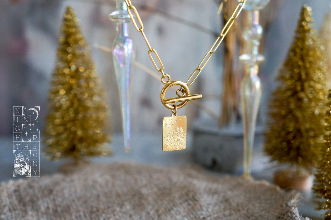 Peony in the Night Necklace