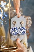 Load image into Gallery viewer, Pine and Peony Earrings
